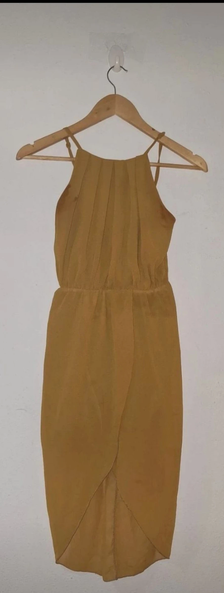 Robe midi en mousseline moutarde édition limitée Y2K – photo 3